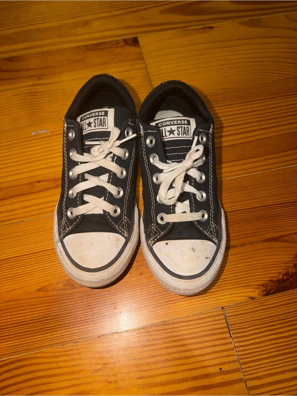 Converse Kids Black and White Low Top Sneakers